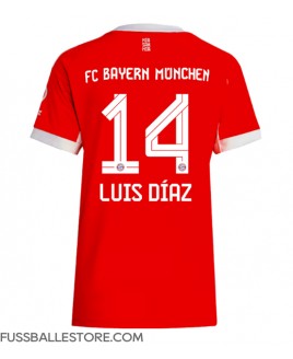 Günstige Bayern Munich Luis Diaz #14 Heimtrikot Damen 2025-26 Kurzarm